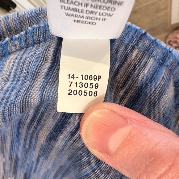 J Jill Cotton Open Front Cardigan Size XSP Roll Up Long Sleeve Heathered Blue - Picture 11 of 13